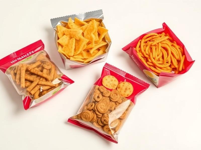 Namkeen & Snacks products packed in pouches